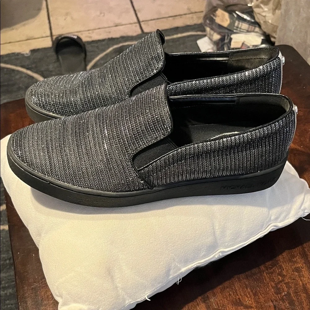 Michael Kors Men's Textured Black Loafers used good condition